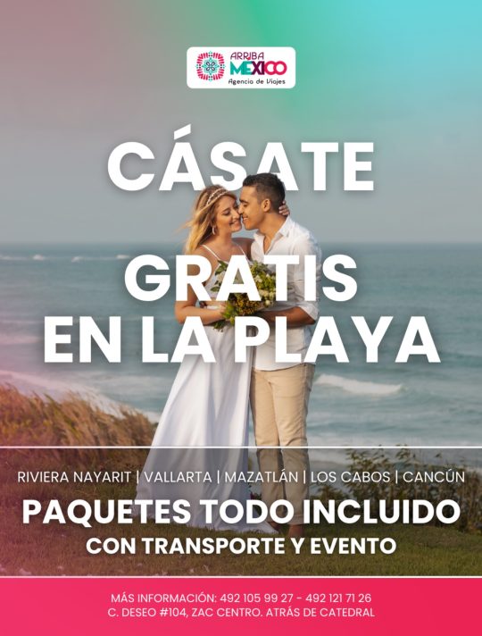 Cásate GRATIS en la Playa, con Paquetes Todo Incluído